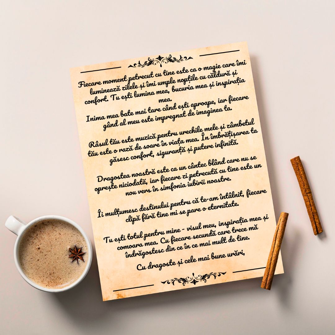 Papirus cu Mesaj de Dragoste