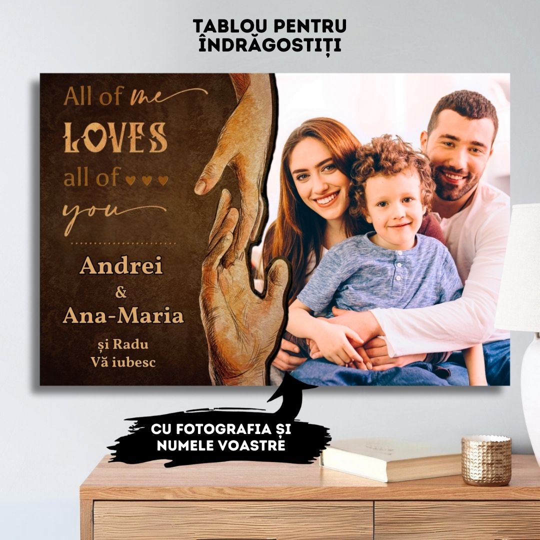 Dă-mi Mâna Ta | Tablou cu Fotografia și Numele Tău