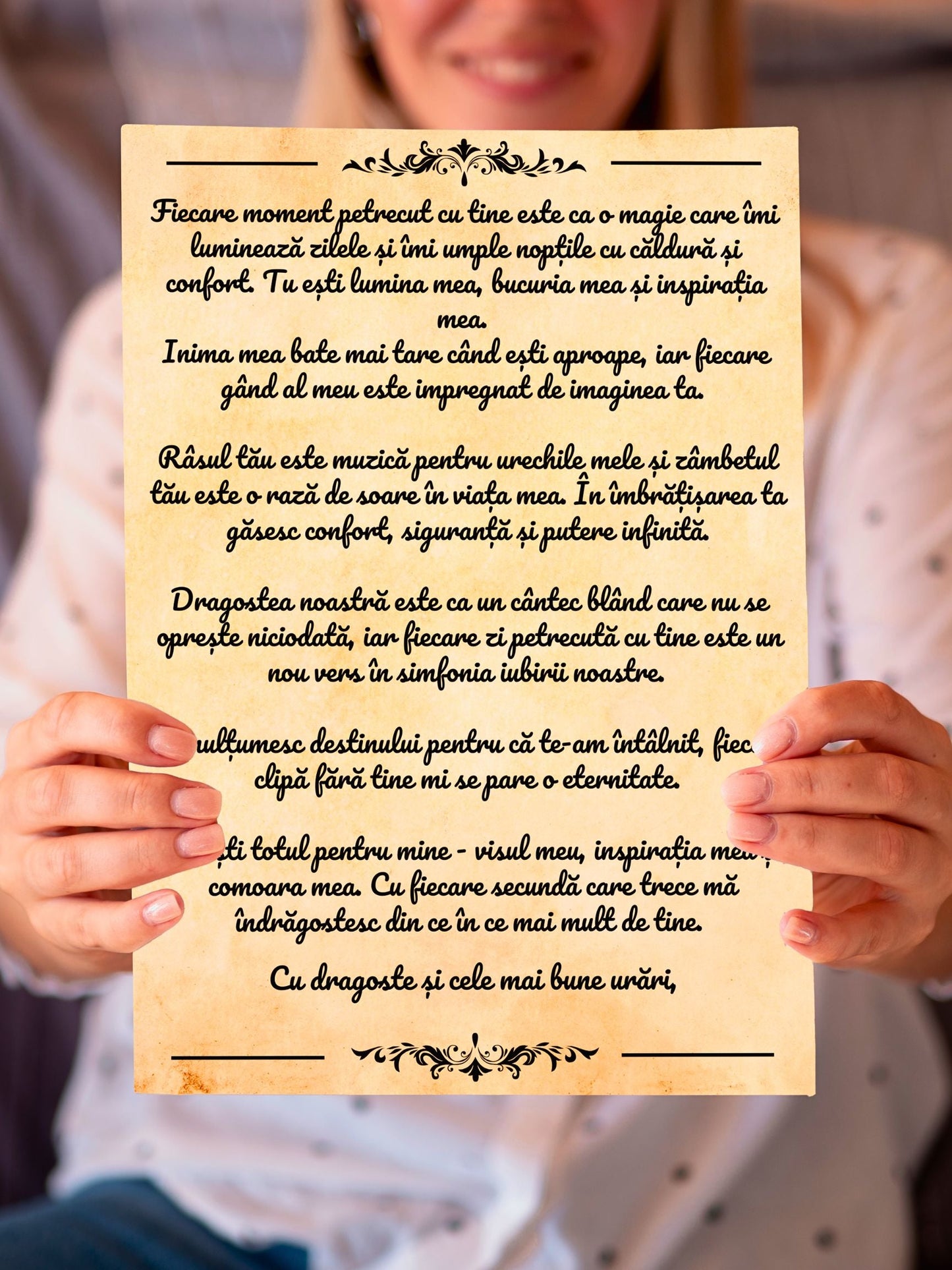 Papirus cu Mesaj de Dragoste