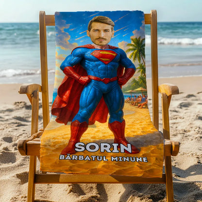 Superman - Prosop de Plajă cu Fața Ta