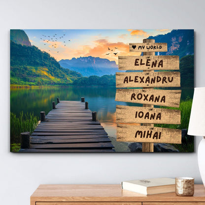 Plaja 2 - Imagine Personalizată "Dragoste" | Pentru 2-5 nume